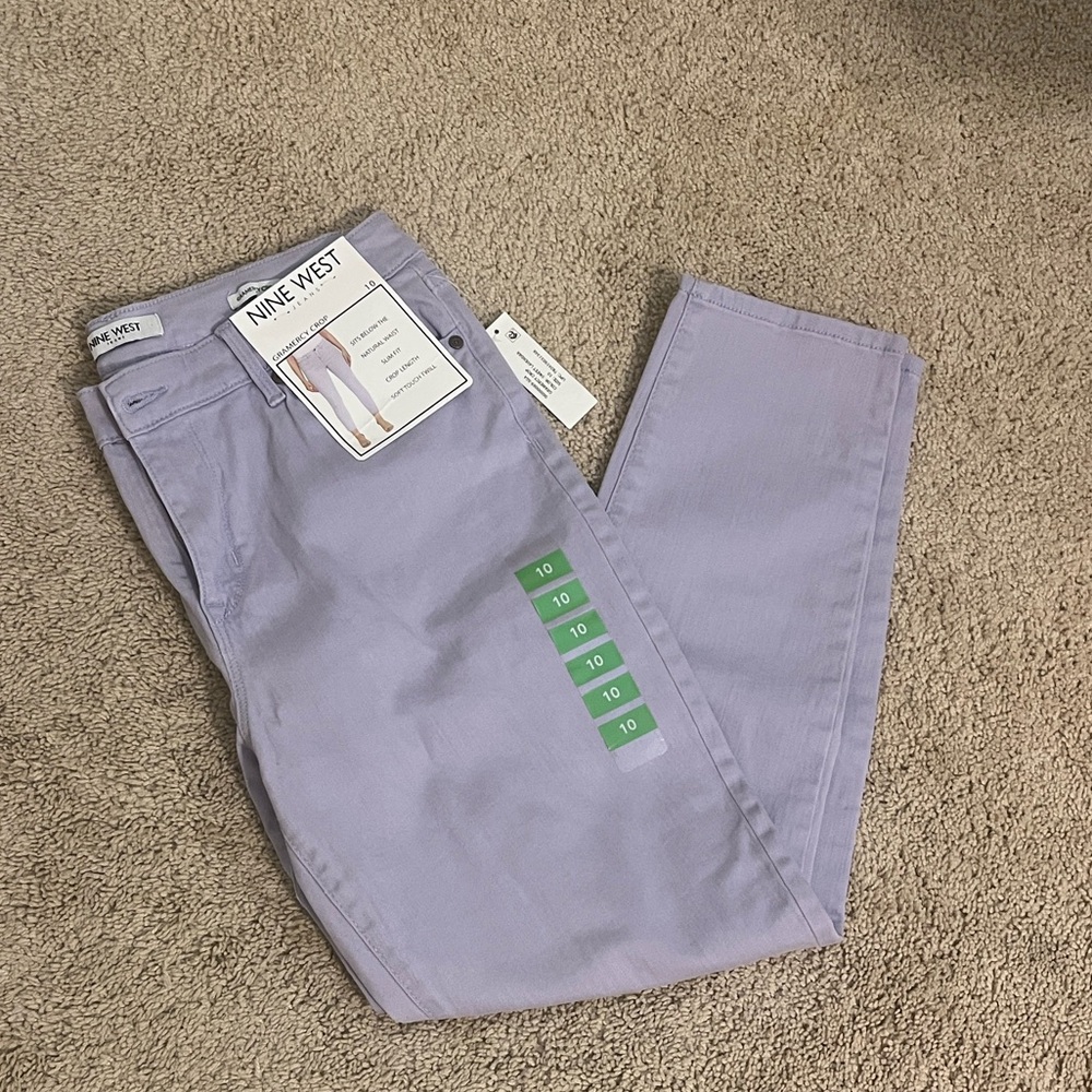 Nine West Lilac Gramercy Crop Pants